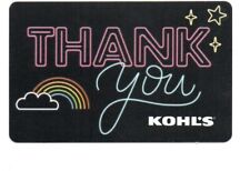 Kohl's Thank You Stars Rainbow Black Gift Card No $ Value Collectible