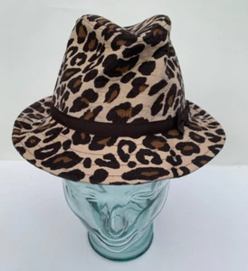 Cappello Fedora Gymboree Leopardato Stampa Ghepardo Velluto a coste Cotone Taglia 5-7 - Foto 1 di 8