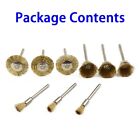 New 9pc Mini Wire Brush Brushes Brass Cup Wheel For Removing Rust Max RPM 15000