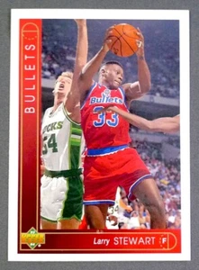 NBA Washington Bullets Larry Stewart '93-'94 Upper Deck Basketball Trading Card - Picture 1 of 4