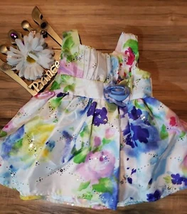 Youngland Baby Dress Sleeveless Size 12 Months Multicolor Special Occasion - Picture 1 of 12