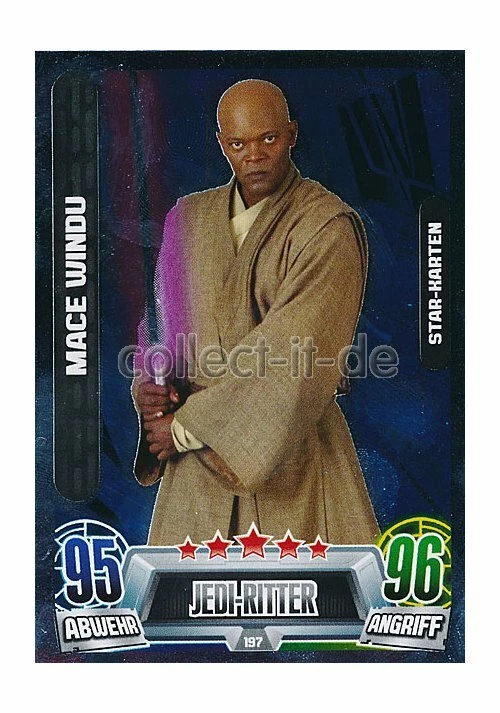 Force Attax Movie Cards 2 197 - MACE WINDU - Jedi-Ritter - Star-Karte - Bild 1 von 1