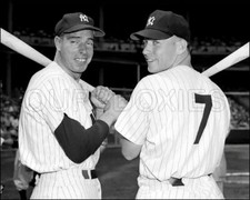 Mickey Mantle Joe Dimaggio Photo 8X10 New York Yankees 