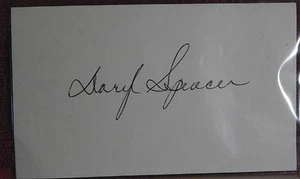 CARTA INDICE AUTOGRAFATA 3X5 MLB BASEBALL DARYL SPENCER NY/SAN FRANCISCO GIANTS - Foto 1 di 1