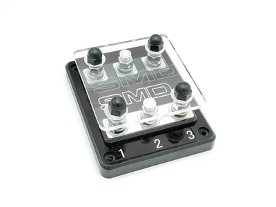 SMD® STEVE MEADE DESIGNS Steve Meade Designs SMD Triple ANL Fuse Block Aluminum / Stainless Hardware USA