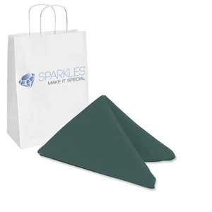 250 pcs 17"x17" inch Polyester Cloth Napkin - Hunter Green - Wedding Linen pe - Picture 1 of 6