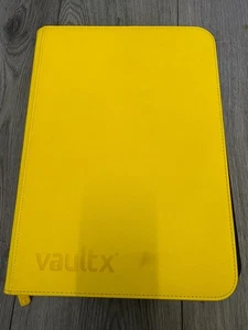 VAULT X BINDER 9 POCKET ZIP BINDER YELLOW - Picture 1 of 5