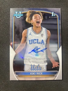 2022-23 Bowman Chrome U Kiki Rice 1er novato automático UCLA 24 autógrafo cantidad - Imagen 1 de 3