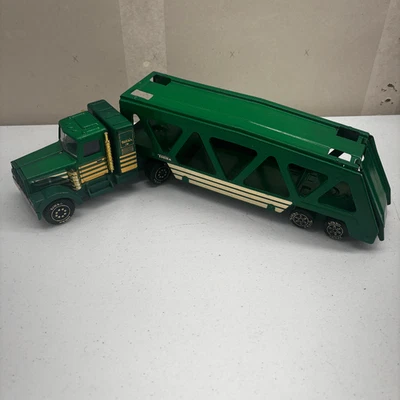1982 TONKA KenWorth SEMI CAB CAR HAULER USED 16.5” MADE MEXICO PRESSED STEEL TOY - Image 1 of 4