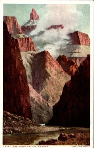 Postcard The Grand Canyon Arizona Fred Harvey AZ - Picture 1 of 2