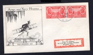 US FDC #786 Aristocrat M-49 1937 DC Army Army - Navy Jackson & Scott, coppia - Foto 1 di 1