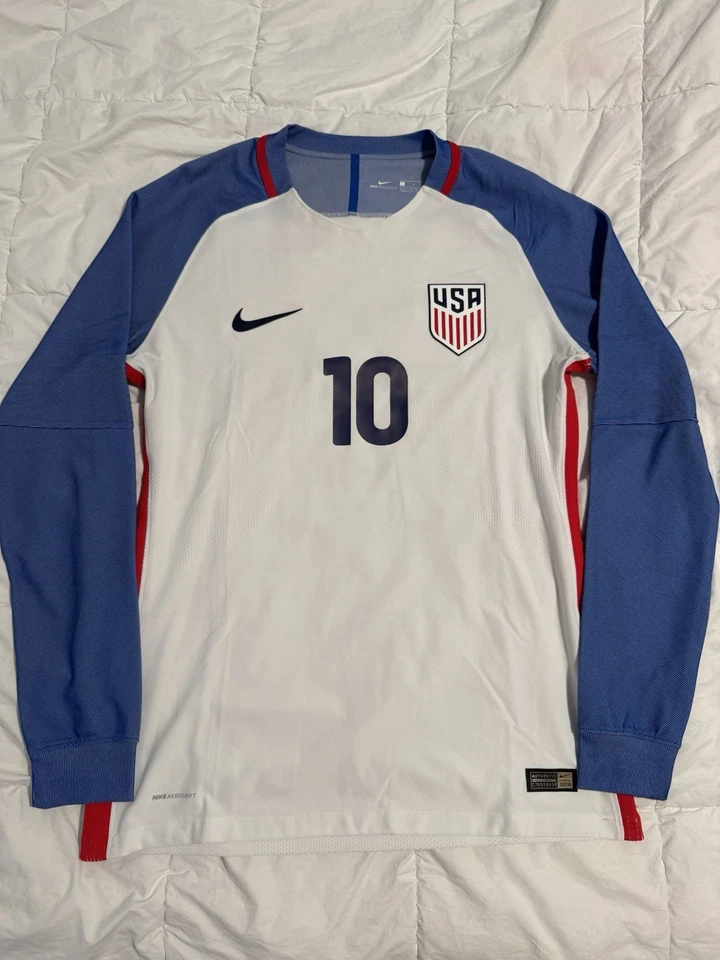 USA 2016 Kitroom Issue Jersey Long Sleeve Pulisic Sz L - Image 1 of 3