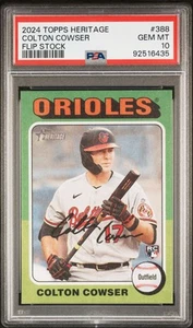 2024 Topps Heritage #388 Colton Cowser Flip Stock PSA 10 - Picture 1 of 2