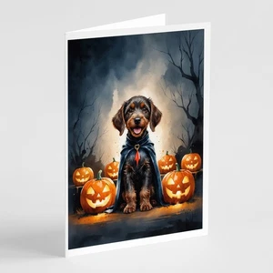 Deutscher Drahthaar Zeiger Welpe Halloween Karten Umschläge Packung 8 DAC8422GCA7P - Bild 1 von 3