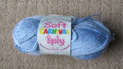 Panda Carnival Soft 8ply 80g 153m Blue x1 Ball - image 1 of 3