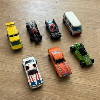 Lot Of 7 Vintage 1970s Hot Wheels Mattel Marvel Capt. America, Spiderman, Batman - Image 1 of 4