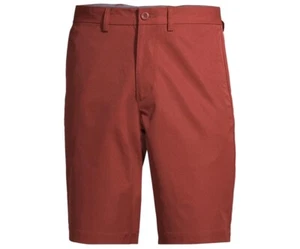 Pantalones Cortos George Performance Para Hombre Frente Plano Talla W30"xL10" Naranja Oscuro Bolsillo Nuevos - Imagen 1 de 9