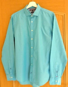 Tommy Hilfiger Herren Hemd Blau Baumwolle New York Fit Größe L - Bild 1 von 5