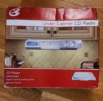 Under Cabinet GPX CD Player/AM/FM Radio W/ Remote KC218S - NEW OPEN BOX (F4) - Image 1 of 4