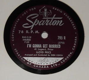 Sparton 795 R Lloyd Price I'm Gonna Get Married / Three Little Pigs 78 RPM E+ E+ - Picture 1 of 2