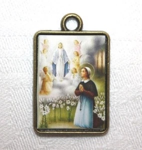 Custom Rosary Medal Part/Color/Rosary Making/St. Angela Merici/Vintage Repro - Picture 1 of 1