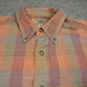The Territory Ahead Shirt Mens Large Multi Color Rust Southwest Striped Vintage - Picture 1 of 14