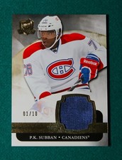 P.K. SUBBAN 2011-12 Upper Deck The Cup Patch Gold Base 1/10