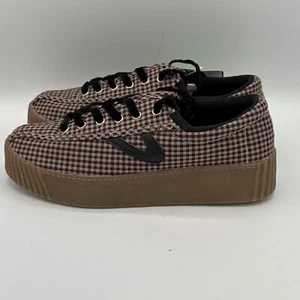 TRETORN Women’s Sneakers Size 8M Wine Brown/Tan/Plaid 56728 - Picture 1 of 10