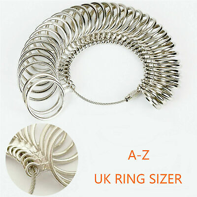 Ring Size Measure Uk Finger Sizer Gauge For Men Women Sizes A-z Reusable Set • 3.75£