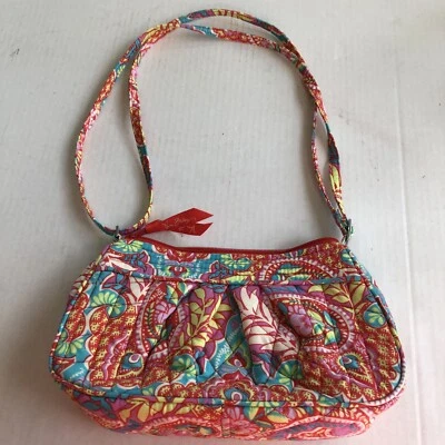 Vera Bradley PAISLEY IN PARADISE Bandolera FRANNIE 9.5" X 5.5" ¡Nuevo! Foto 1 de 4