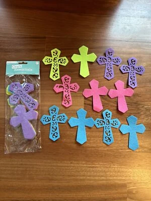 27 First Communion Felt Die Cut & Solid Cross Decorations Baptism Confirmation - Image 1 of 4