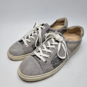 Vince Camuto Shoes Womens 9.5 Gray Suede Leather Lace Up Sneakers Tennis - Picture 1 of 12
