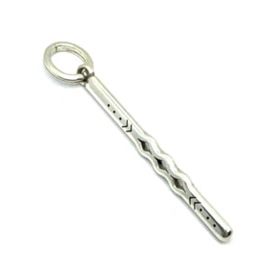 Brighton Marrakesh Etched Bar Long Signature Silver Arrow Pendant Charm - Picture 1 of 8
