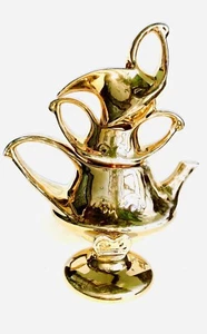 Vintage Lusterware Teapot Set Warranted 22 KT Gold China Collectable - Picture 1 of 6