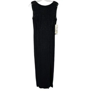 Betsy and Adam Womens Glitter Evening Dress Gown black sleeveless size 14 new - Picture 1 of 7