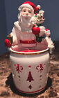 Lenox Santa Votive Pierced Tea Light Holder Candle Hug Hosting For The Holidays