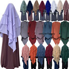 Ramadan Prayer Hijab Khimar Muslim Women Niqab Overhead One Piece Islamic Kaftan