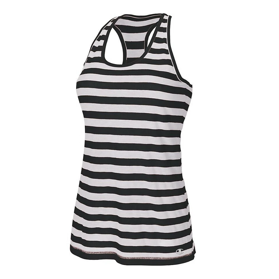 Camiseta sin mangas Champion CW7644 a rayas para mujer ¡NUEVA!! Foto 1 de 1
