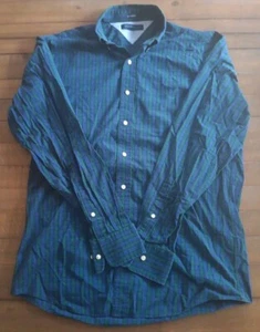 Tommy Hilfiger Shirt Mens 15 Blue Dress Button Up Long Sleeve - Picture 1 of 6