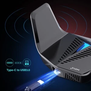 WiFi6 Wireless Networking Card Low Latency 5374Mbps Gaming Networking Adapter - Bild 1 von 8