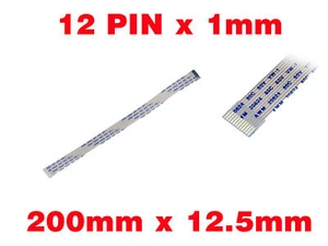 Tischdecke Filzband ZIF LIF FPC 12 Pins Schritt 1Mm Länge 200 Mm Breite 12,5 Mm - Bild 1 von 2