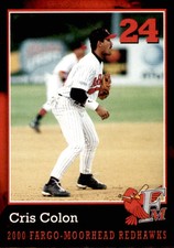 2000 Fargo-Moorhead Redhawks Domino's Pizza #5 Cris Colon Played in Italy 1999