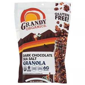 Grandy Organics Dark Chocolate Sea Salt Granola, 12 Ounces - Picture 1 of 2