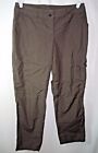 Womens Brown Liz Claiborne Cargo Casual Comfort Slacks Cotton Pants Size 8 32X30