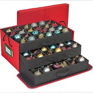 HOLDN’ STORAGE Christmas Ornament Storage Container Box with Dividers.