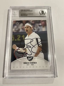 Roger Federer Signed 2020 Leaf Tennis Card IP Slabbed Beckett BAS COA b - Picture 1 of 2