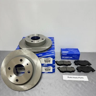 For Subaru 90-98 Sambar TRUCK VAN KS3 KS4 KV3 KV4 Front Brake Pad Rotor R&L Set - Image 1 of 4