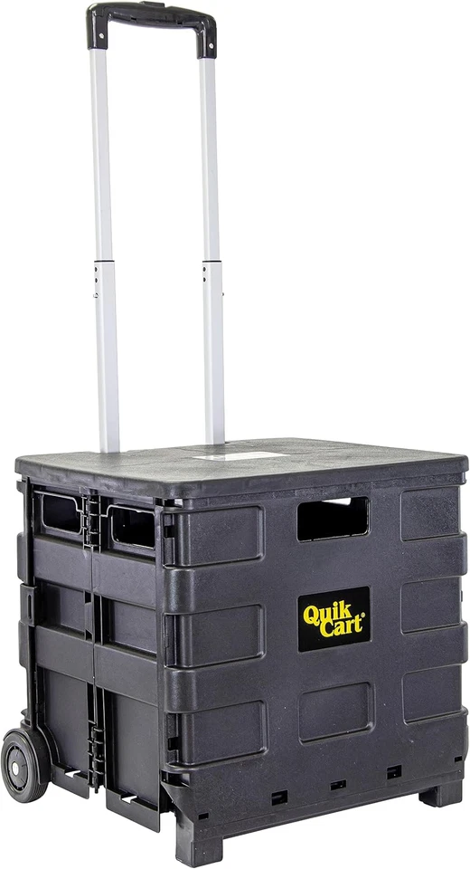 Dbest Products Quik Cart Sport Collapsible Rolling Crate on Wheels for Teachers