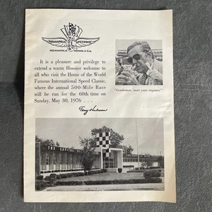 Folleto de carreras Indy 500 1976 Indianapolis Motor Speedway Museum - Imagen 1 de 6