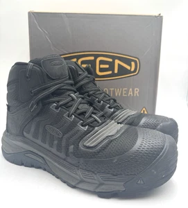 Keen KANSAS CITY MID Men's USED Work Boot Black US Size 11.5 Medium - Picture 1 of 12